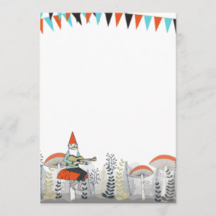 Gnome Spelen Guitar Uitnodiging