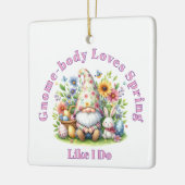 Gnome Spring  Keramisch Ornament (Links)