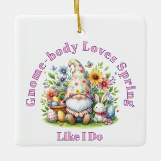 Gnome Spring Keramisch Ornament