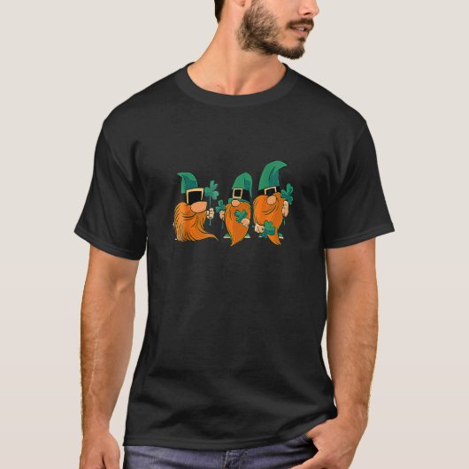 Gnome St Patrick Day Irish Green Saint Patrick Luc T-shirt (Voorkant)