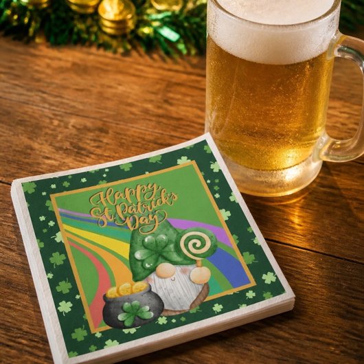 Gnome St. Patrick's Day papieren servet