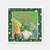 Gnome St. Patrick's Day papieren servet (Voorkant)