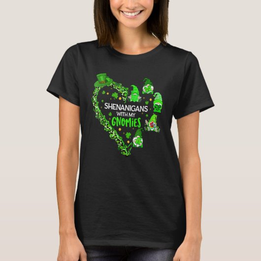 Gnome St Patrick's Day Shenanigans with My Gnomies T-shirt (Voorkant)
