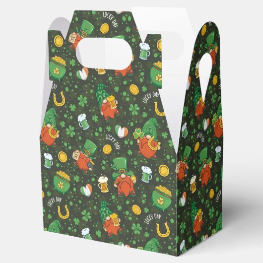 Gnome St. Patrick's Day Wrapping Paper Bedankdoosjes (Geopend)