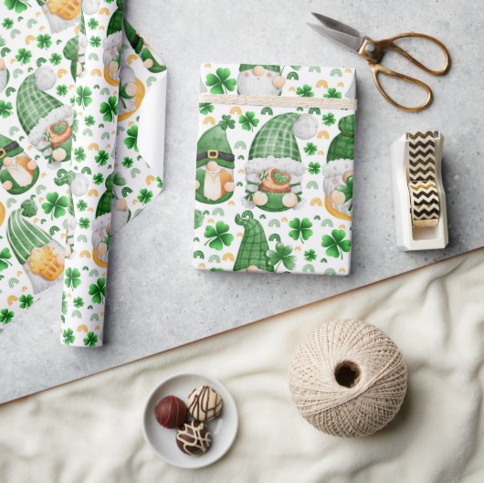 Gnome St. Patrick's Day Wrapping Paper Cadeaupapier (Crafts)