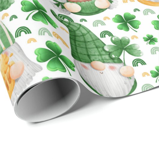 Gnome St. Patrick's Day Wrapping Paper Cadeaupapier (Rol Hoek)