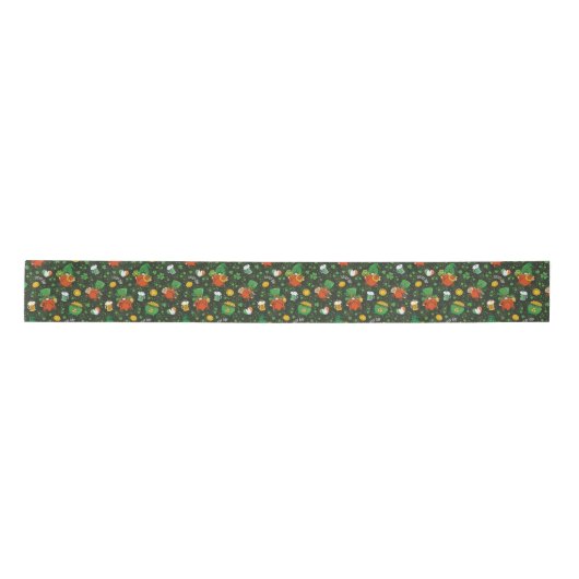 Gnome St. Patrick's Day Wrapping Paper Satijnen Lint (Voorkant)