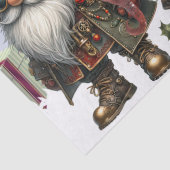 Gnome Steampunk Winter Kerstmis Tissuepapier (Detail)