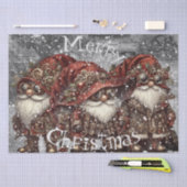 Gnome Steampunk Winter Kerstmis Tissuepapier (Craft)