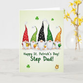 Gnome Step Dad St Patricks Day Card Kaart (Gele Bloem)