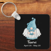 Gnome Stier Astrologie Teken Engel Sleutelhanger (Voorkant)