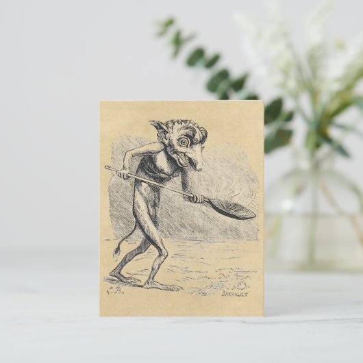 Gnome stimuleert de Cauldron Briefkaart (Staand voorkant)