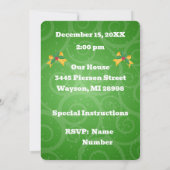 Gnome Stocking Holly verlaat snoeprietjes Kerstmis Kaart (Achterkant)