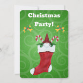 Gnome Stocking Holly verlaat snoeprietjes Kerstmis Kaart (Voorkant)