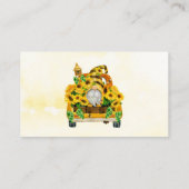 Gnome Sunflower and Bees Diaper Raffle Visitekaartje (Achterkant)