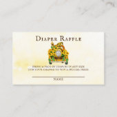 Gnome Sunflower and Bees Diaper Raffle Visitekaartje (Voorkant)