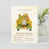 Gnome Sunflower Bees Baby Shower-uitvindingen (Staand voorkant)