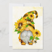 Gnome Sunflower Bees Baby Shower-uitvindingen (Achterkant)