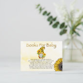 Gnome Sunflower en bijenboeken voor Baby Visitekaartje (Staand voorkant)