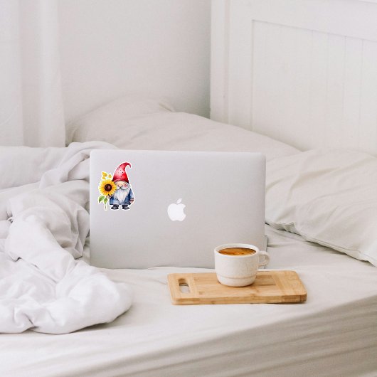 Gnome & Sunflower sticker