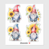 Gnome & Sunflower Sticker Collectie (Vel)