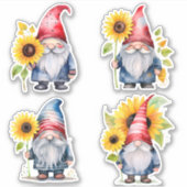 Gnome & Sunflower Sticker Collectie (Voorkant)