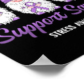 Gnome Support Squad Lavender Ribbon Stress Awarene Poster (Hoek)