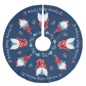 Gnome Sweet Gnome Cute Modern Simple Holiday Blue Kerstboom Rok (Voorkant)