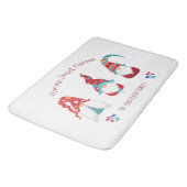 Gnome Sweet Gnome Cute Modern Simple Holiday Elf Badmat (Gekanteld)