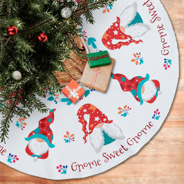 Gnome Sweet Gnome Cute Modern Simple Holiday Elf Kerstboom Rok