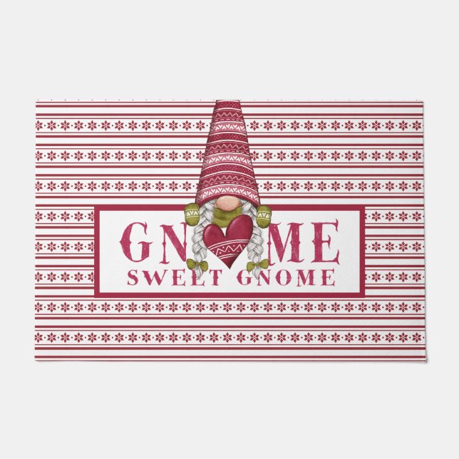 Gnome Sweet Gnome Doormat Deurmat (Voorkant)