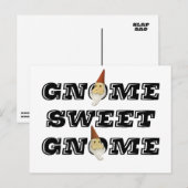 Gnome Sweet Gnome Grappig briefkaart (Voorkant / Achterkant)