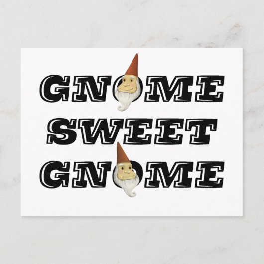 Gnome Sweet Gnome Grappig briefkaart (Voorkant)