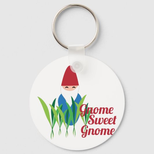 Gnome Sweet Gnome Sleutelhanger (Voorkant)