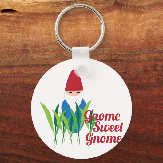 Gnome Sweet Gnome Sleutelhanger (Voorkant)