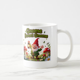 Gnome Sweet Gnome Whimsical Garden Gnome Graphic Koffiemok
