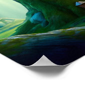 Gnome Swinging op een schommel uit zijn boomhut. Poster (Hoek)