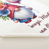 Gnome-tastic Mom: gepersonaliseerde beste Moederda Sherpa Deken (3/4)