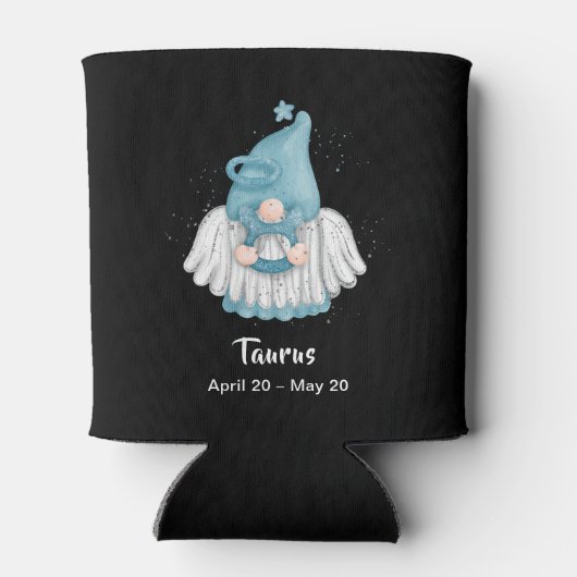 Gnome Taurus Astrology Sign Angel Blikjeskoeler (Achterkant)