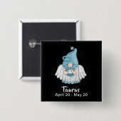 Gnome Taurus Astrology Sign Angel Pinback Button (Voorkant /achterkant)