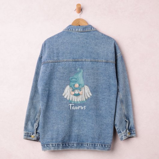Gnome Taurus Zodiac Astrologie Teken Engel Vrouwen Denim Jacket (Hangar)