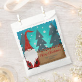 Gnome Te midden van een besneeuwd winterlandschap Bedankzakje (Geknipt)