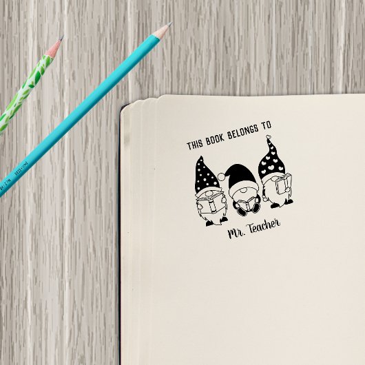 Gnome Teacher Custom Rubberstempel