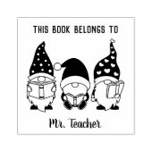 Gnome Teacher Custom Rubberstempel (Afrduk)