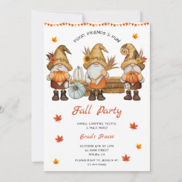 Gnome Thanksgiving Herfst Party Kaart