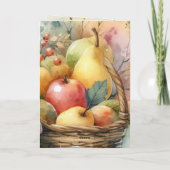 Gnome Thanksgiving Herfstbladeren pompoenen waterv Feestdagen Kaart (Achterkant)