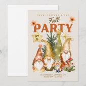 Gnome Thanksgiving Herfstfeest Kaart (Voorkant / Achterkant)