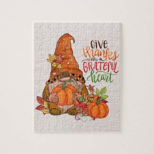 Gnome Thanksgiving Puzzle Legpuzzel (Verticaal)