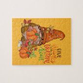 Gnome Thanksgiving Puzzle Legpuzzel (Horizontaal)