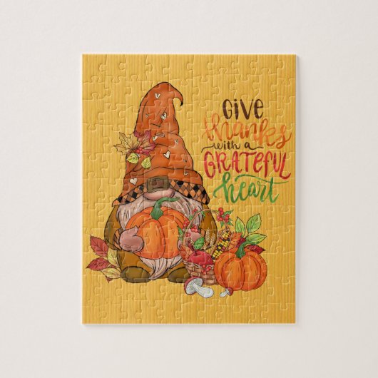 Gnome Thanksgiving Puzzle Legpuzzel (Verticaal)